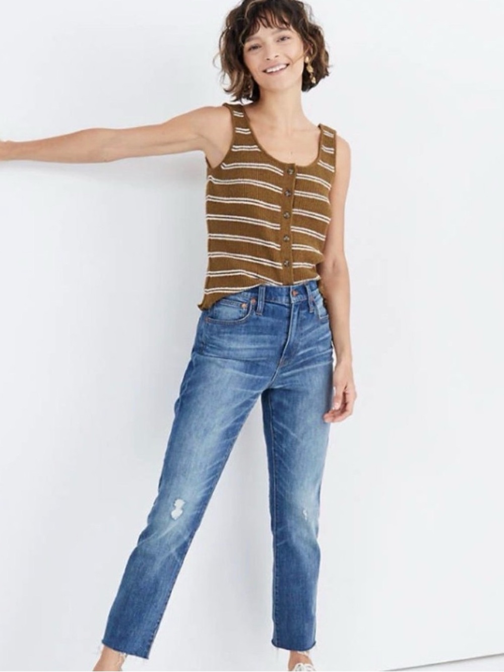 Madewell High Rise Cropped Slim Boyfriend Jeans 30x25